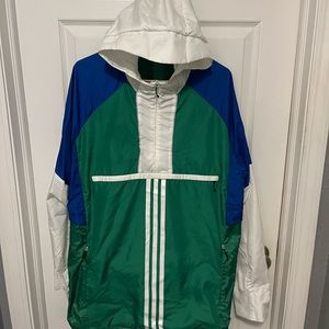 Adidas Men's Sport ID Training Anorak Jacket 1/4 Zip Pullover Windbreaker